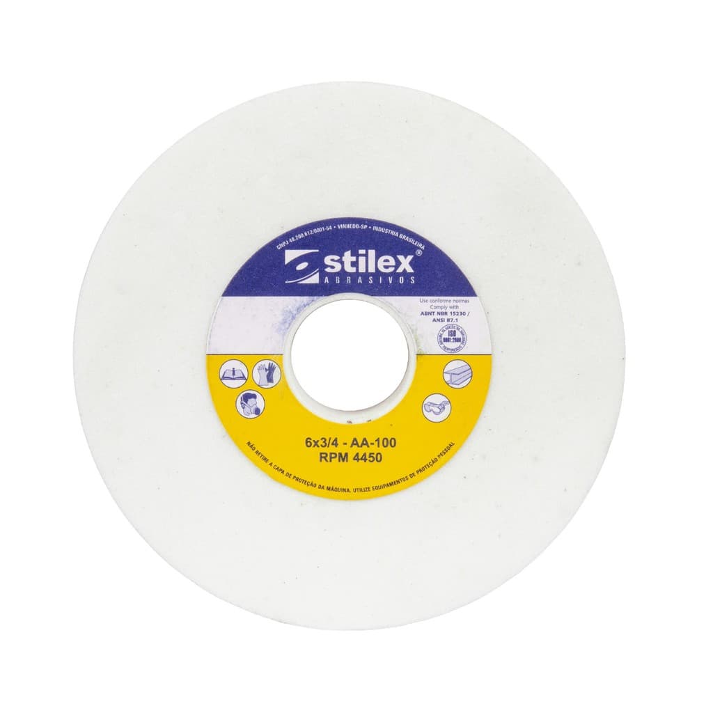 REBOLO PEDRA DE ESMERIL PARA AÇO 6 X 3/4 GR 100 STILEX
