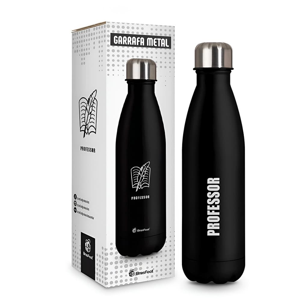 Garrafa térmica Neo cursos profissão presente inox 500ml Brasfoot Squeeze academia corrida esportes água Quente gelado arquiteto contador advogado enfermeiro engenheiro farmacêutico fisioterapeuta médico nutricionista dentista professor veterinário