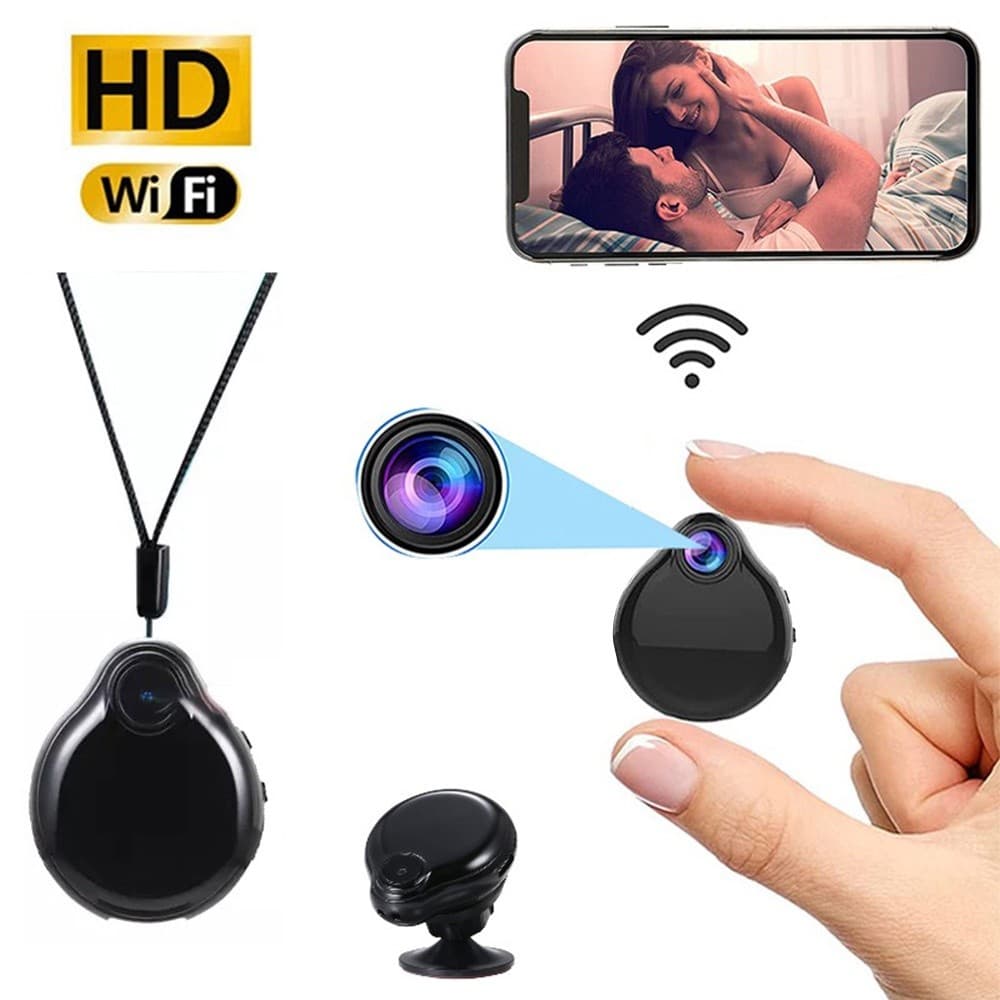 Mini Câmera De Segurança 1080P HD WiFi Casa Interior Colar Para Bebê Animal De Estimação Babá IP Visão Remota