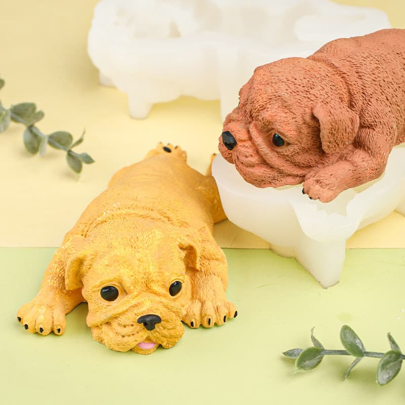 Shar Pei Mousse Molde De Silicone 3D Cão Sorvete Sujo Chocolate Creme DIY Cozimento-*-&