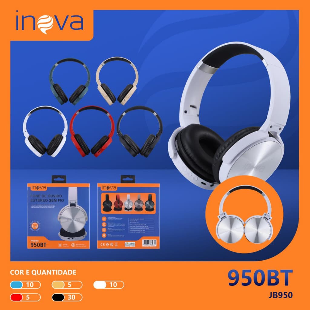 Headphone Fone De Ouvido Bluetooth Sem Fio Com Microfone