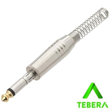PLUG P10 MONO LINHA PROFISSIONAL COM TRAVA - EMB 05PÇS - TEBERA