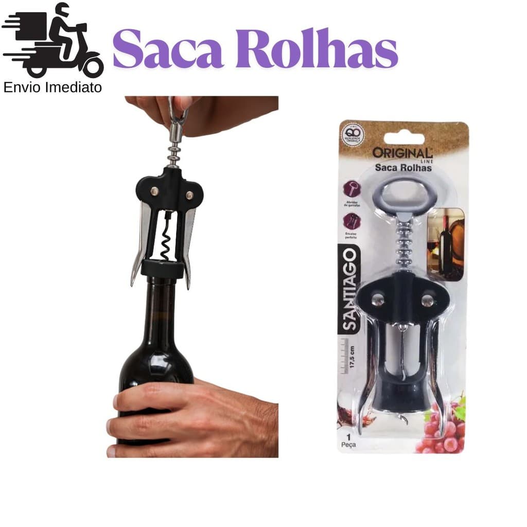 Saca Rolhas  Abridor De Garrafas Vinho Original Line Tipo Borboleta