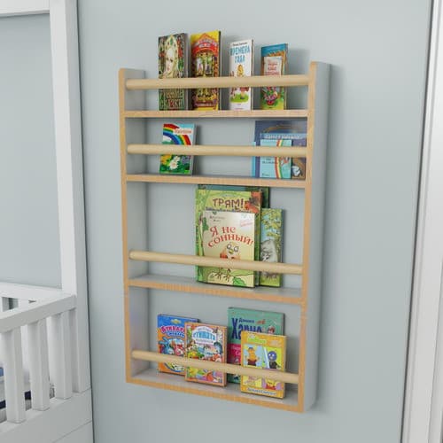 Estante Nicho Com  Prateleiras Para Livros E Brinquedos montessoriana