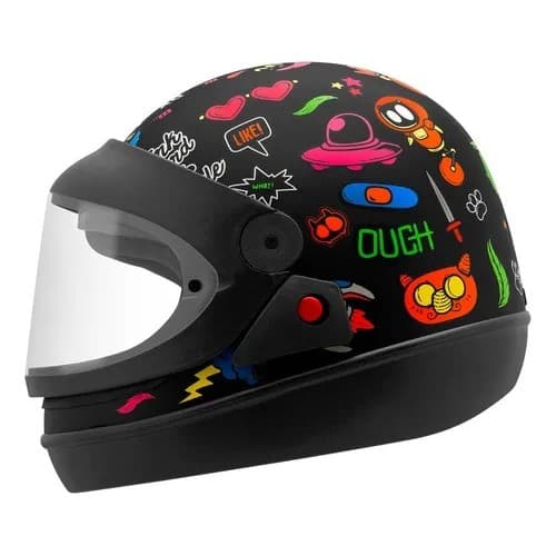 Capacete Fechado Motoboy Masculino Feminino Pro Tork Sport Moto Universe Leve Unissex Proteção
