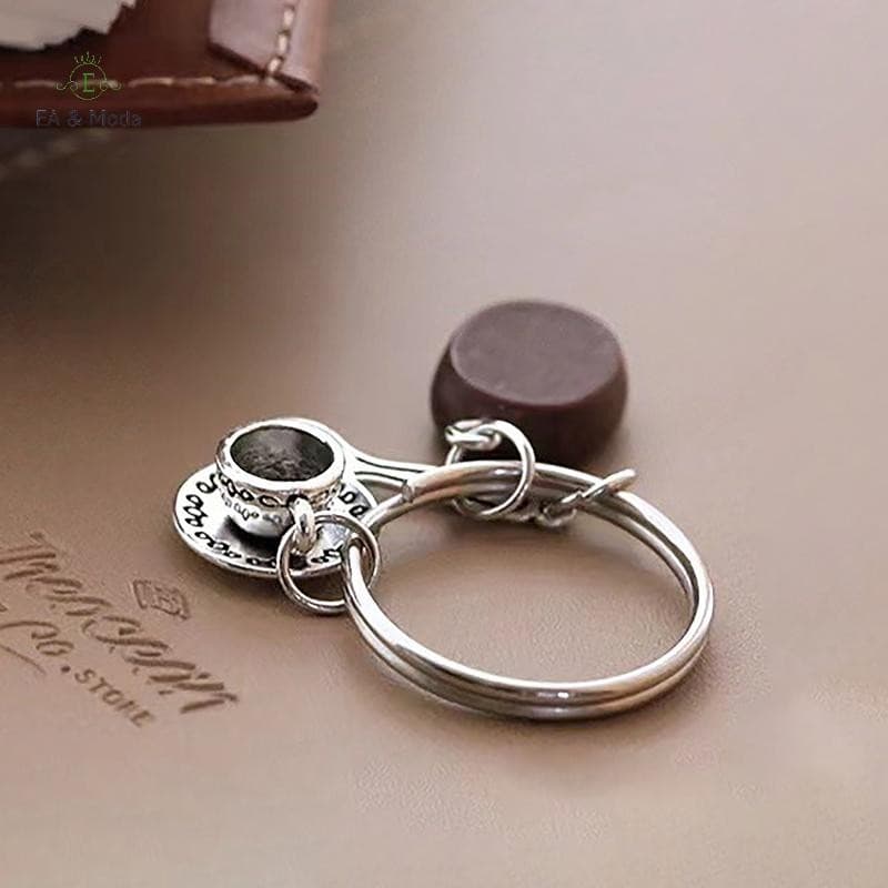 EA & Moda 1PC Chá Da Tarde Casual Chaveiro Novo Simulado Mini Grão De Café Metal Xícara Bule De Saco Personalizado Pinge