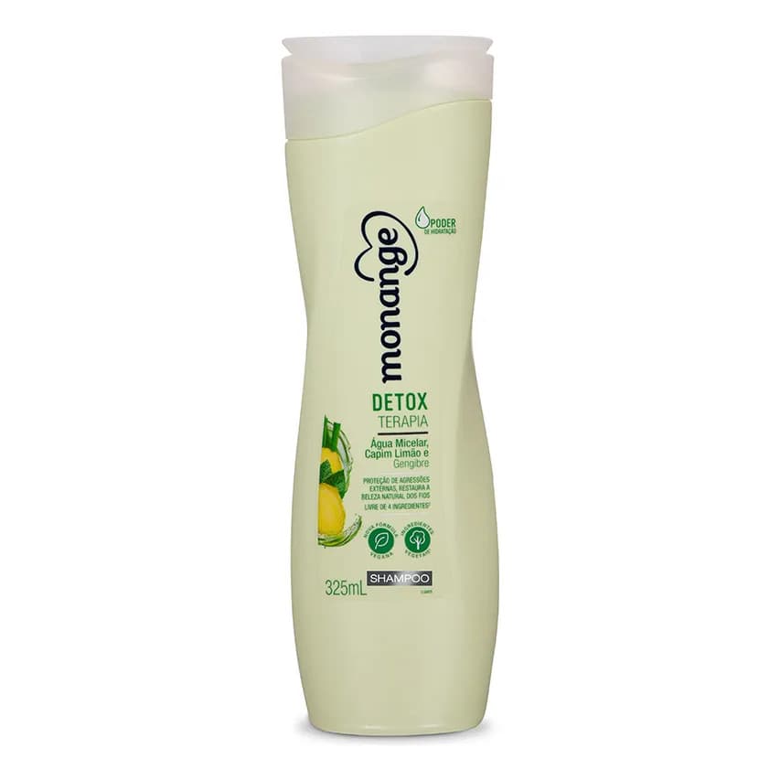 Shampoo Monange Detox Terapia 325ml com água Micelar
