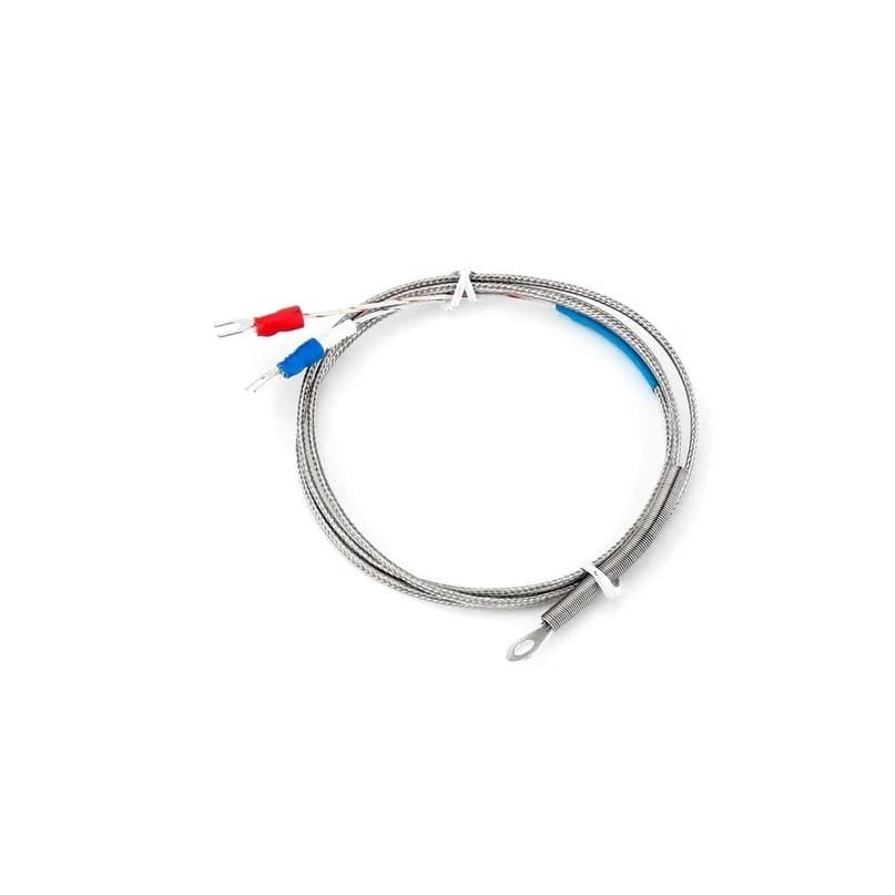 TERMOPAR TIPO K CABO 1 METRO DE 0 A 800 C° ENCAIXE TIPO OLHAL FURO 6 MM