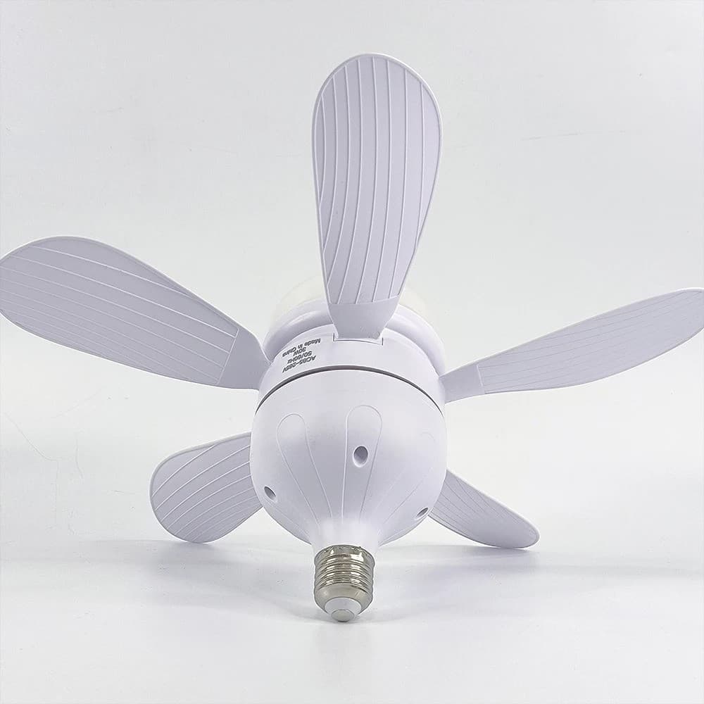 Ventilador De Teto com lâmpada Modelo Luxo Bocal Le27 já vem com controle Forte Bivolt 5 pás