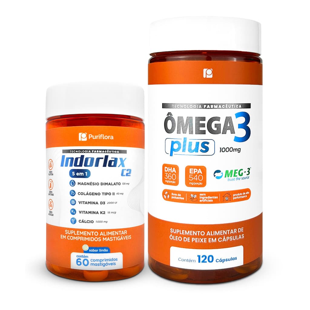 1 Indorlax C2 + 1 Ômega Plus Meg-3