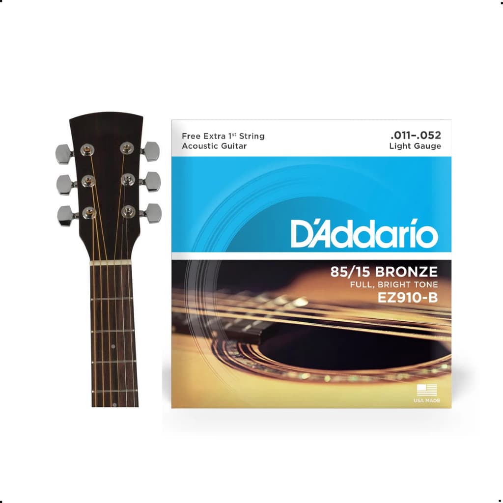 Encordoamento Violão Aço 0.011 D'ADDARIO EZ-910B Original