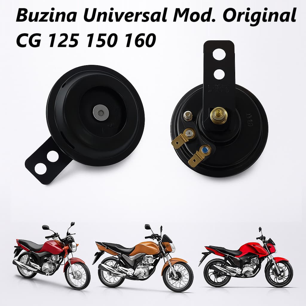 Buzina Universal Modelo Original Honda CG Titan Fan Start 125 150 160 Yamaha YBR Factor Suzuki Yes