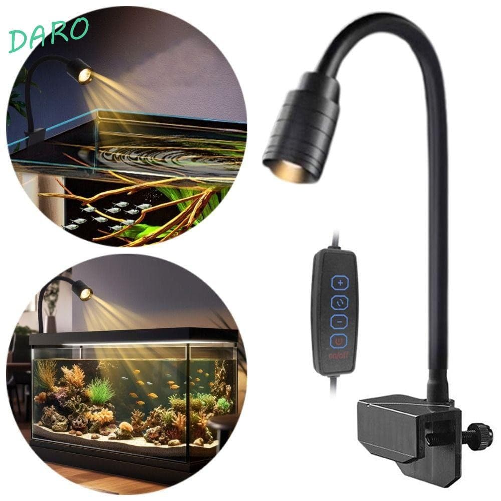 DARO Mini Lâmpada De Aquário Com Clipe , De Tanque De Peixes Zoom Ajustável De 3 W , Holofote De Foco À Prova D'água