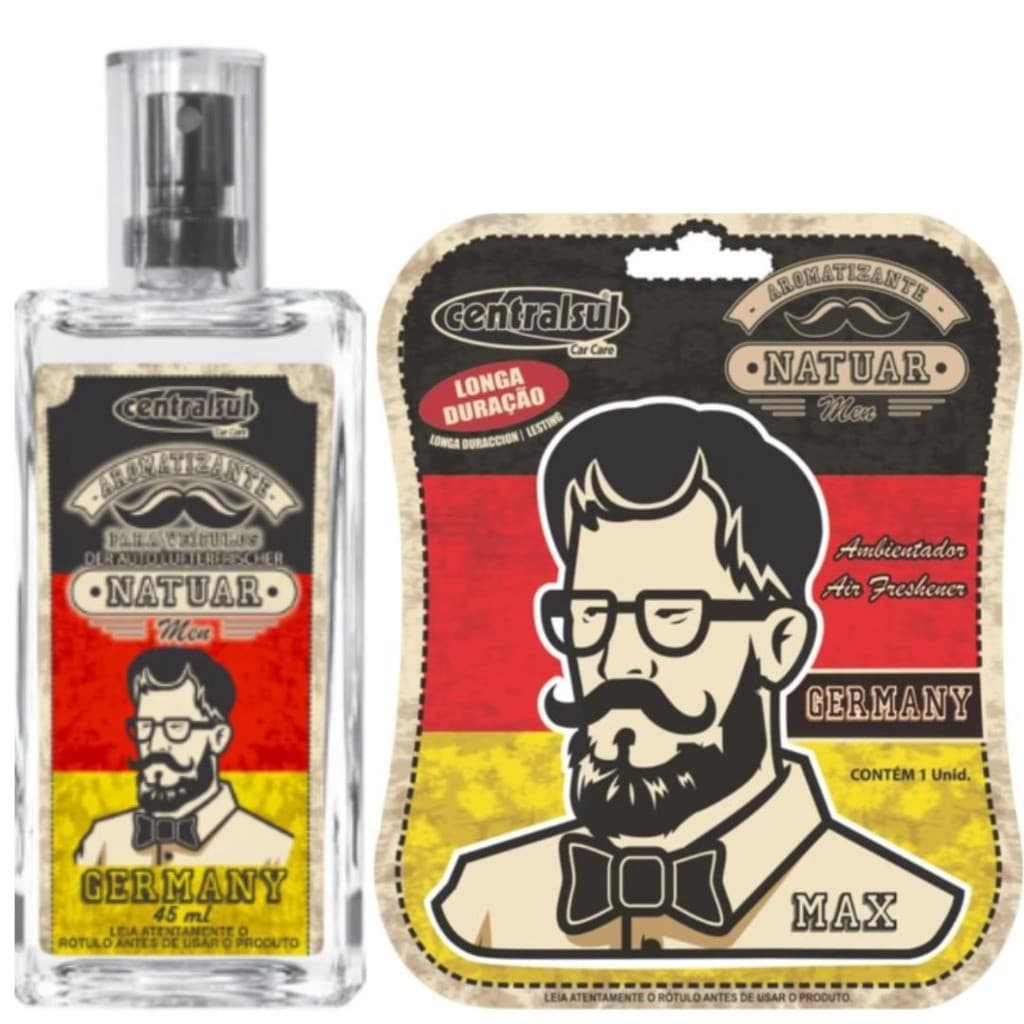 Kit Germany Aromatizante Miniatura Men e  Perfume Automotivo