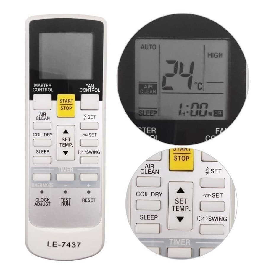 Controle Universal Remoto Ar Condicionado Fujitsu Arry12 Tg