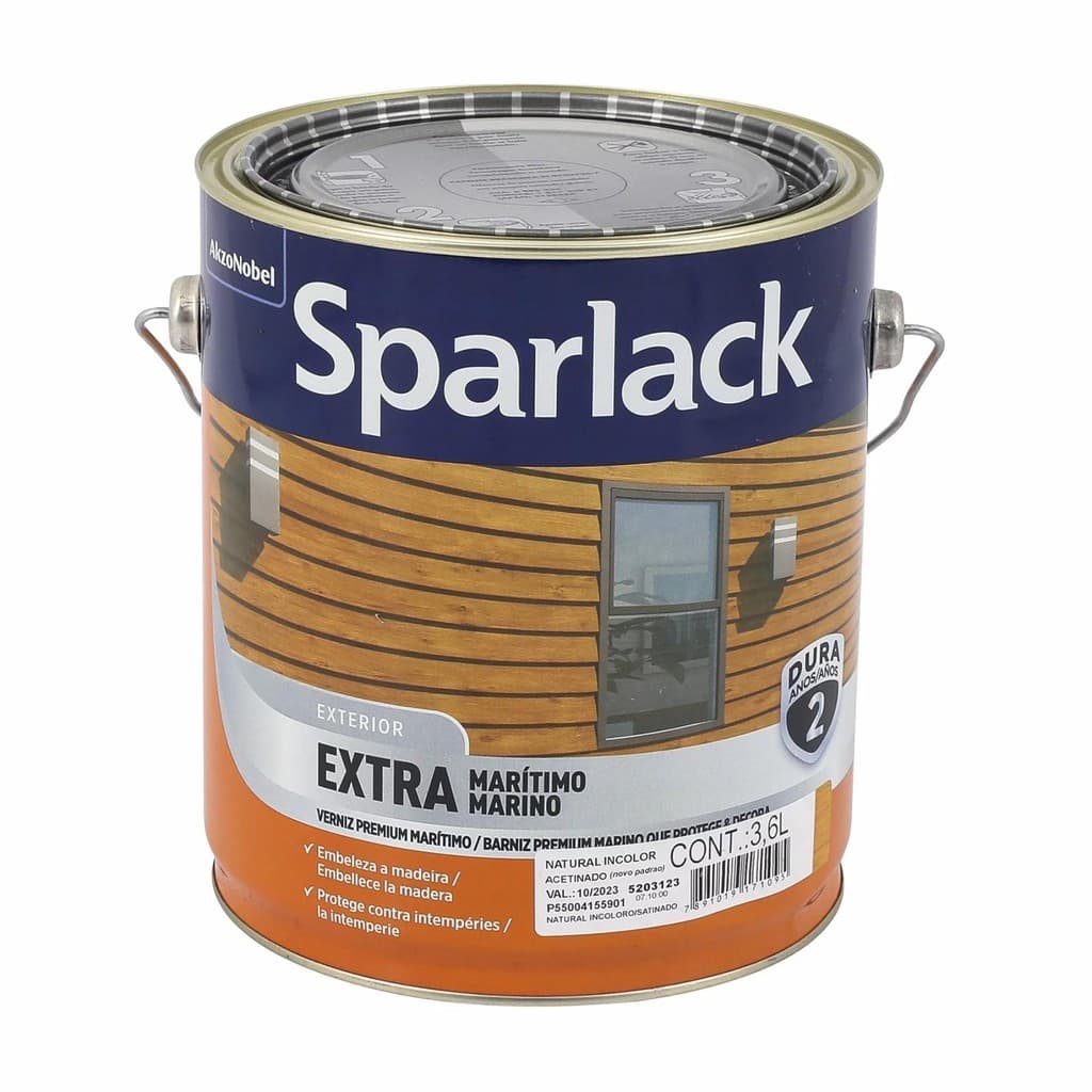 Verniz Acetinado Extra Maritimo Natural Sparlack Incolor 3.6l - Coral