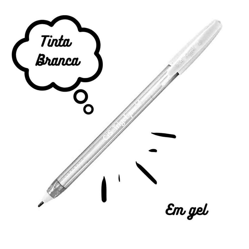 Caneta Trigel Branca/ Prata / Ouro - Cis / WX Gift