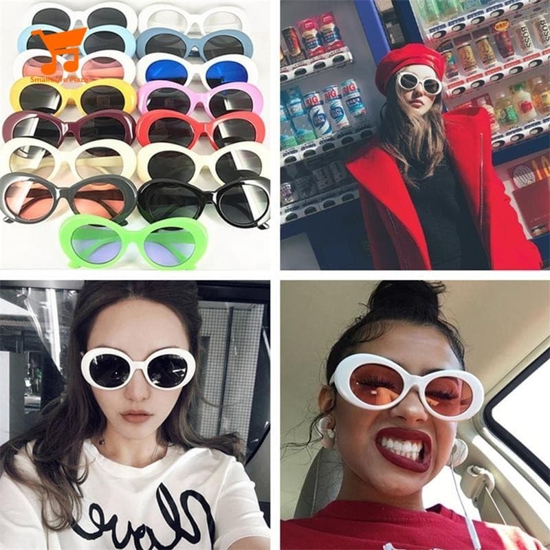 Clout Goggles Óculos De Sol Unissex Rapper Oval Shades Grunge