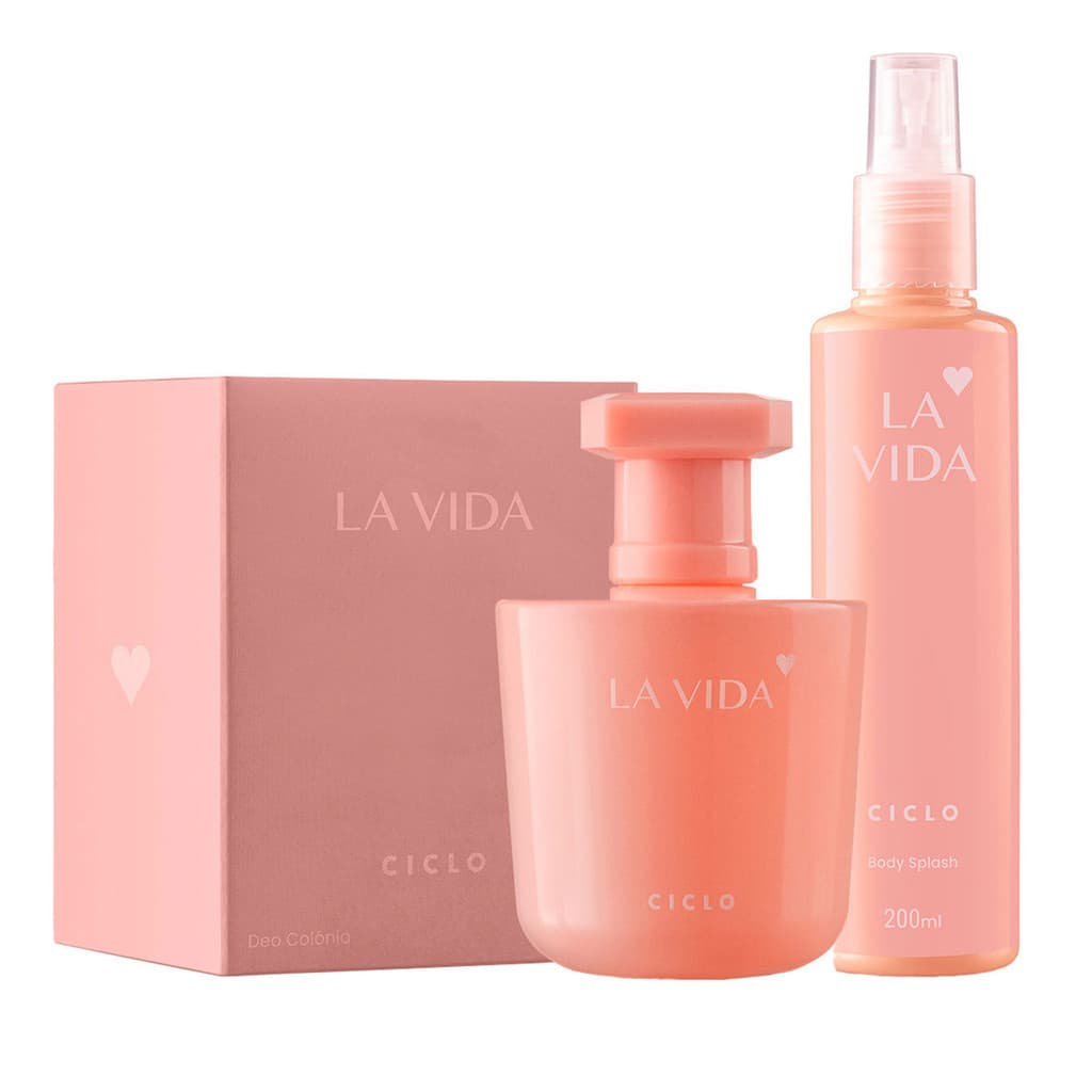 La Vida Ciclo Cosméticos Kit: Colônia Caixa + Body Splash