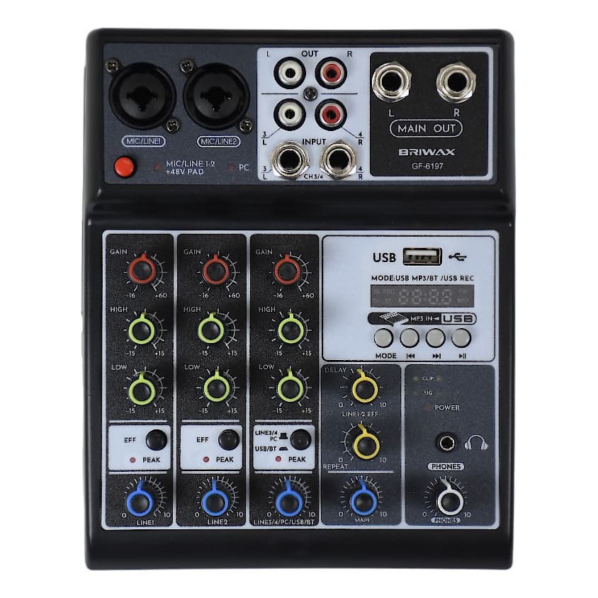 Console Mesa Som Profissional 4 Canais Gravação Computador