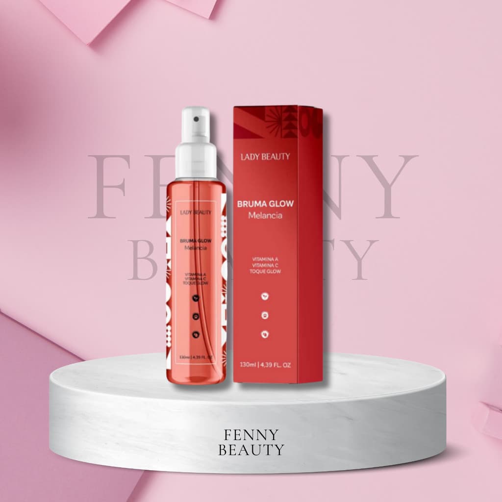 Bruma Glow Melancia Fixadora de Maquiagem Com Colágeno, Hidratação e Calmante - Lady beauty