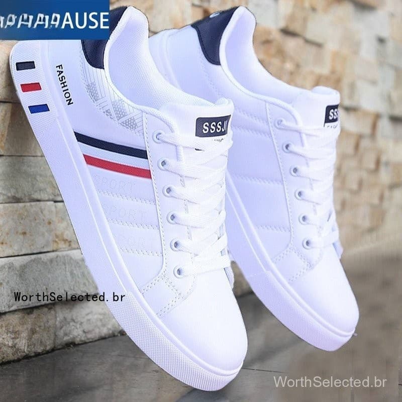 Mikarause White Casual Shoes Masculinos Sapatos De Couro Esportivo Masculino Conforto De Corrida Mocassim Moda Masculina