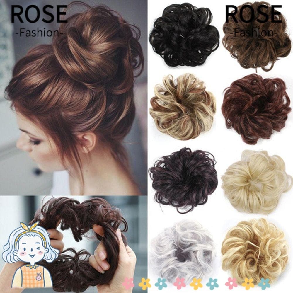 ROSEGOODS Coque De Cabelo Elástico Feminino Moda Rabo De Cavalo Sintético Scrunchie Chignon