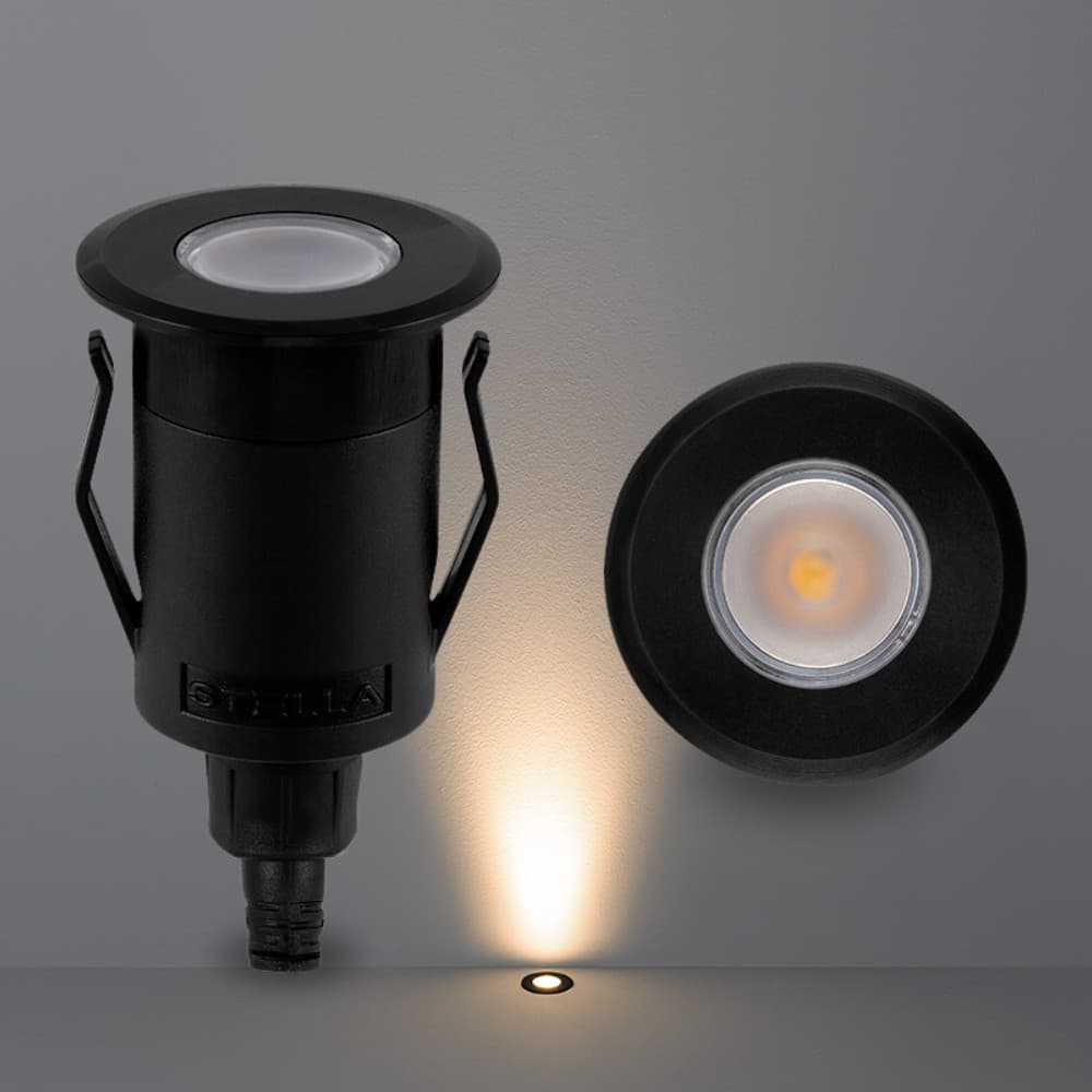 Balizador de Solo Luz Led 80LM 32° Bivolt Stella Way Up Iluminação Externa Jardim Branco Quente