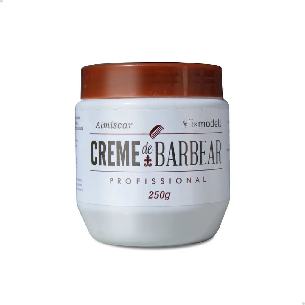 Creme Barbear Fixmodell Almiscar 250g Aroma Intenso e Toque Suave