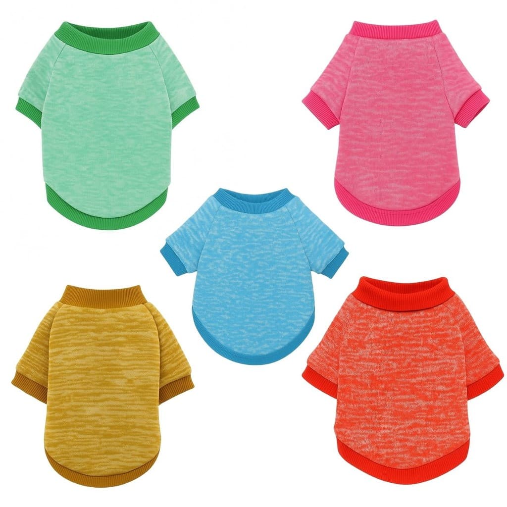 Roupa de Cachorro Roupinha de Gato Pet Elástico Verão Respirável Macio Confortável Colorido