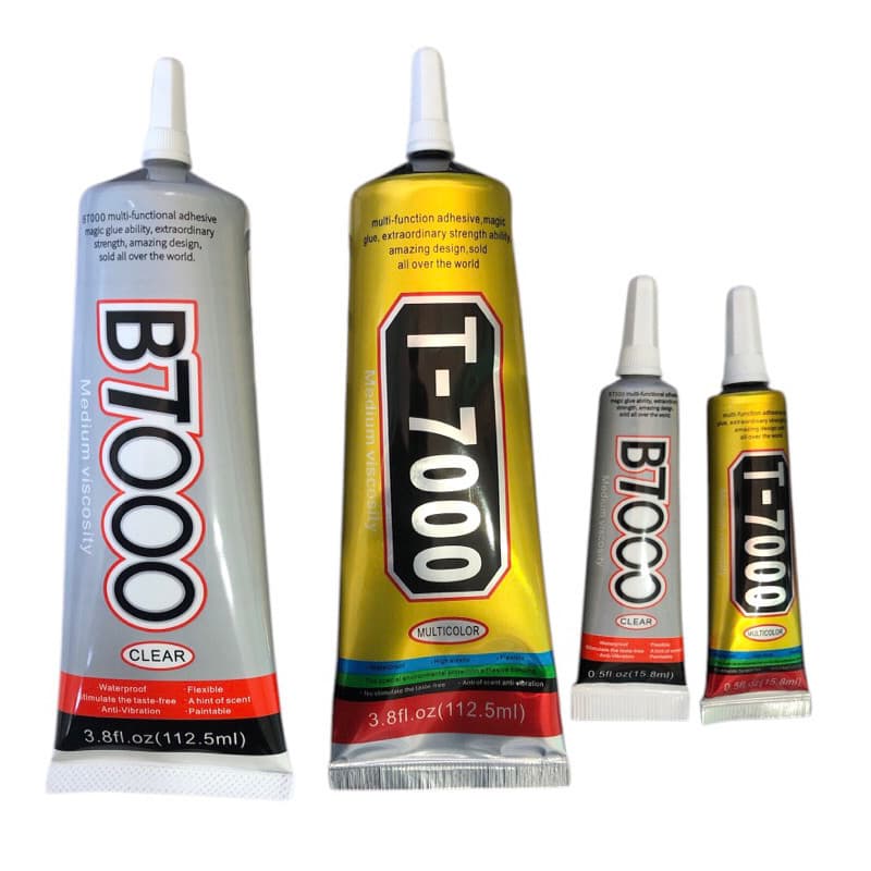 Kit Cola B-7000 ou T-7000 | 110ml + 15ml | Para Celular, Tela, Touch e Artesanato