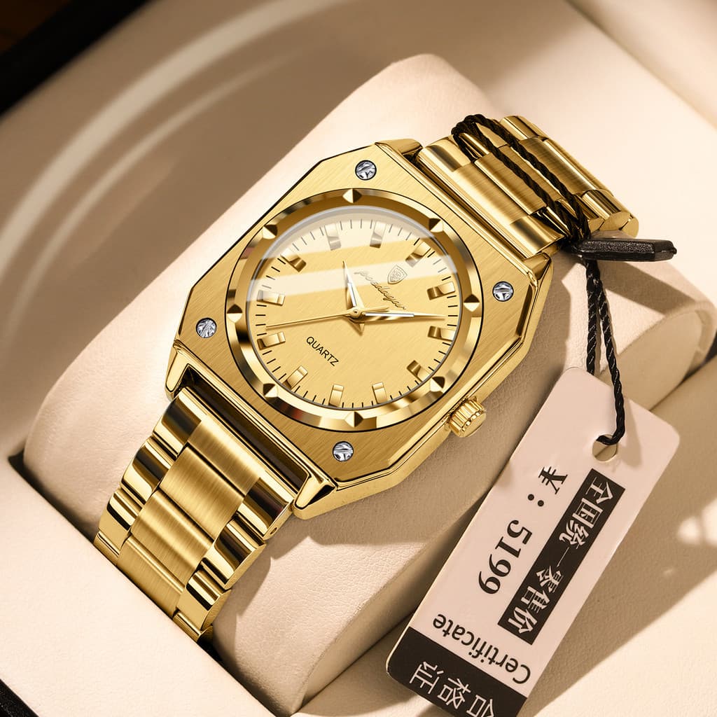 Relógio Feminino com Iluminação | Design Luxuoso Atemporal | Pulseira Brilhante | Moda Confortável para Uso Diário SEVH