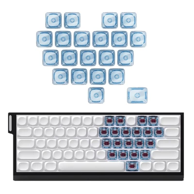 Li * 21Key 1U 1 25U Profile PC Tampas Chave Branco Coração Caps Gravura Keycap