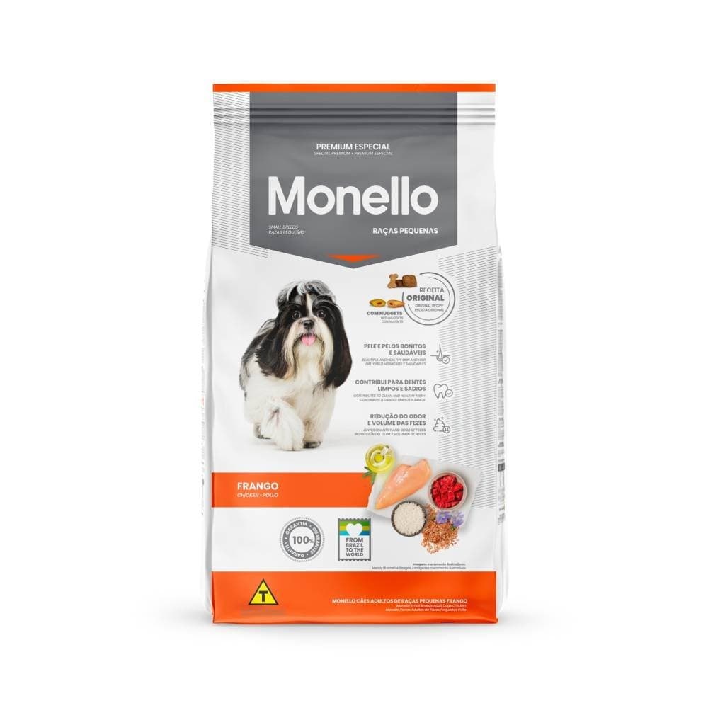 Ração Monello Especial para Cães Adultos Raças Pequenas 15Kg - ENVIO IMEDIATO