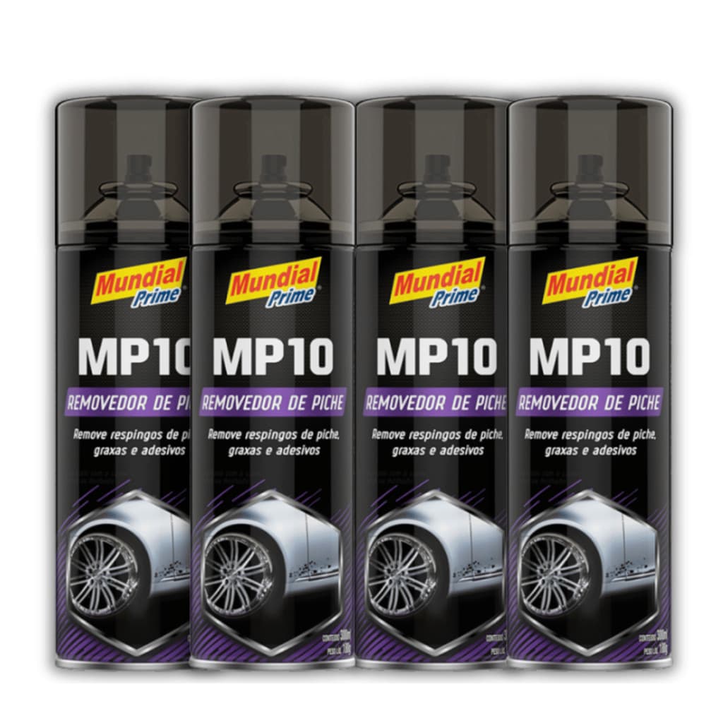 Kit C/4 Removedor Piche Cola Adesivo Película Graxa Asfalto Spray - Mundial Prime