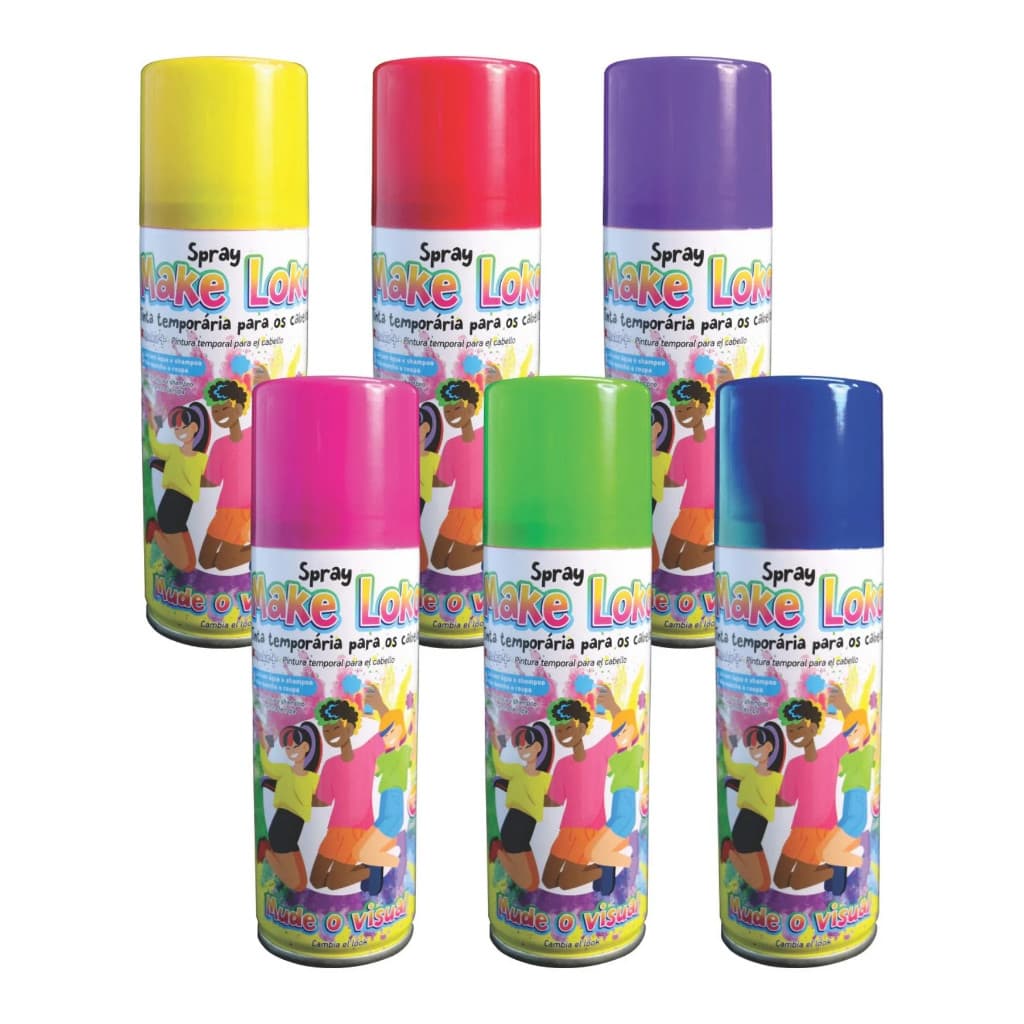 Spray para Cabelo Pinta Cabelo Colorido Make Loko 120ml Make+
