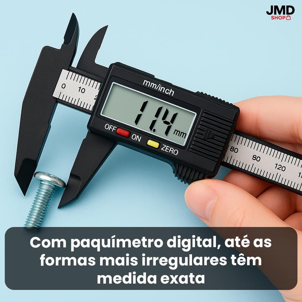Ferramenta de Medição Paquímetro Digital 150mm com Display LCD e Leve