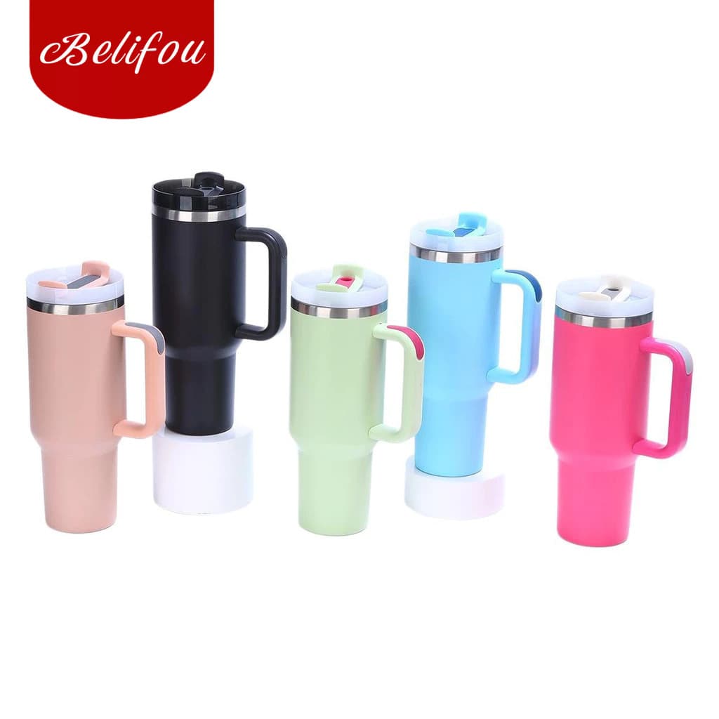 Belifou Garrafa Térmica Copo Térmico Inox Portátil 1200ml/1.2L Garrafa Inoxidável Tampa Canudo