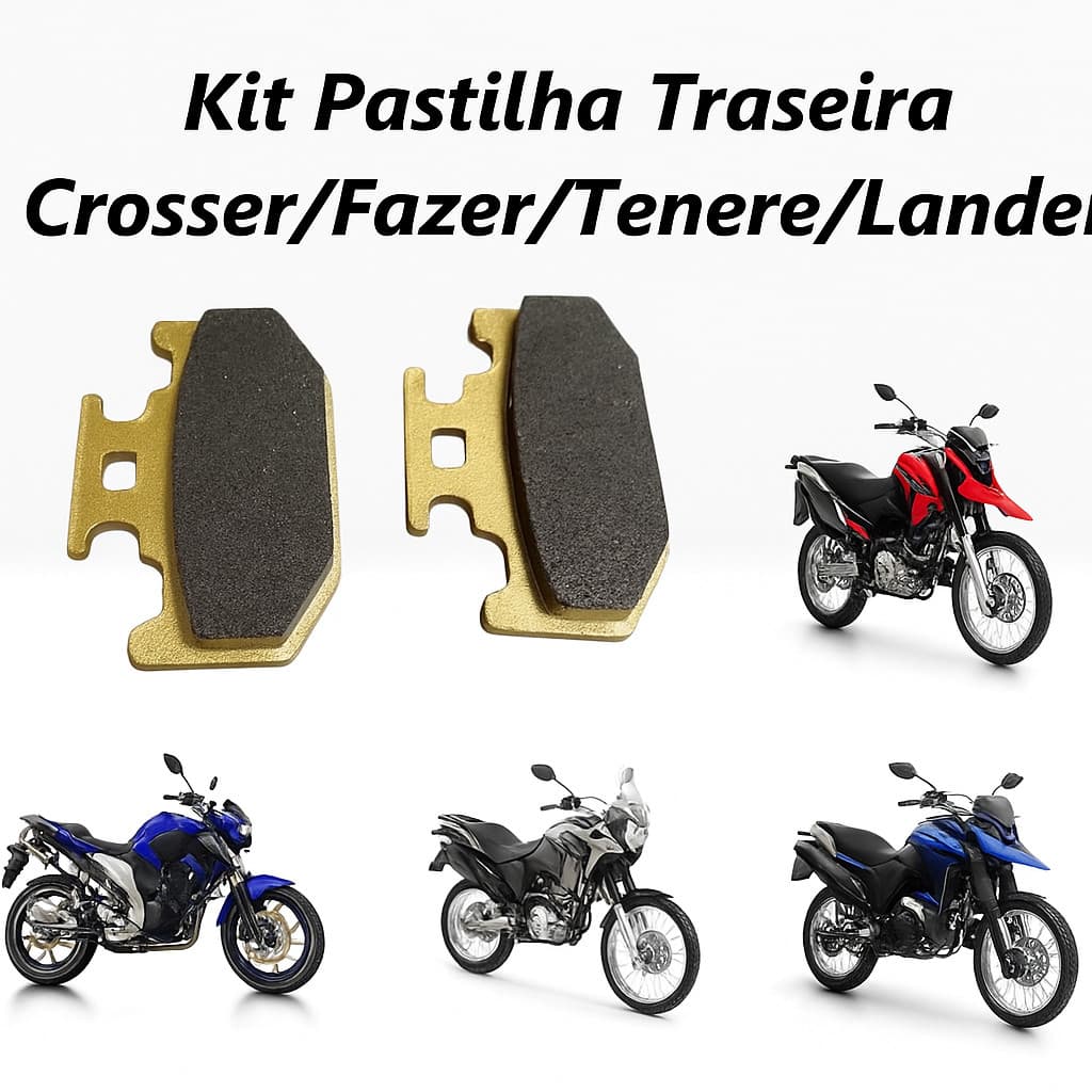 Pastilha de Freio Traseira Yamaha Crosser Fazer Tenere Lander – Alta Durabilidade