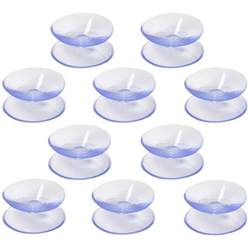 10pcs Ventosa de Mesa de Plástico Transparente Antiderrapante Dupla Face para Copos e Vidros