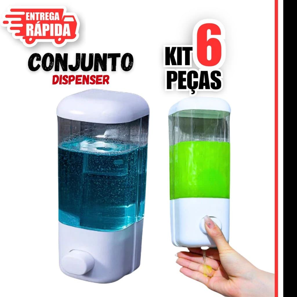 6 Unidades Dispenser Sabonete Líquido Sabão Álcool Gel Detergente Casa Banheiro Cozinha Variáveis