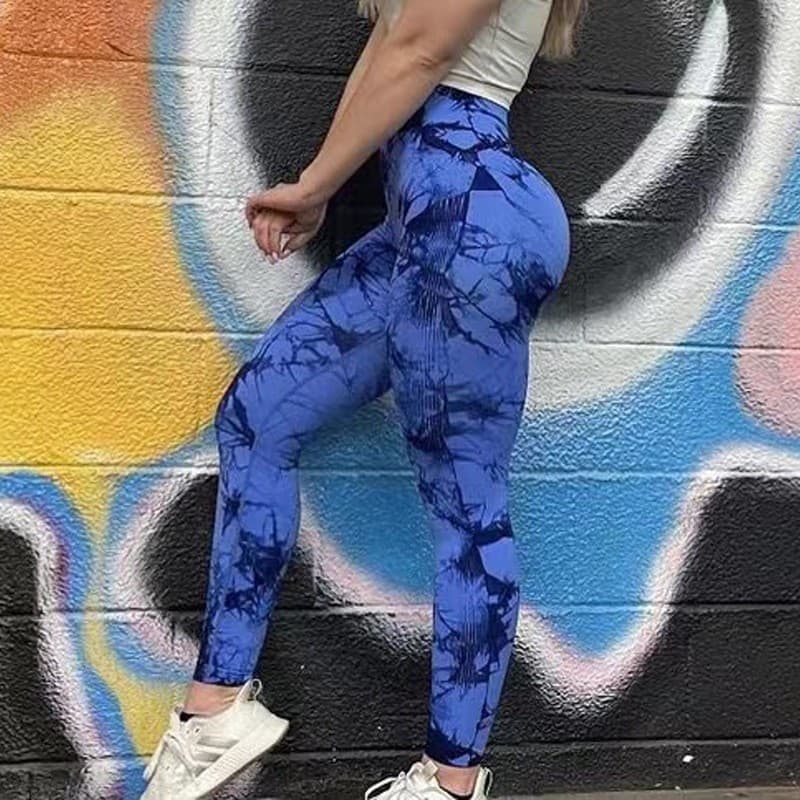 Calça Legging Yoga Tie Dye Empina Bumbum, Zero Transparência  Academia Feminina Esportiva Sem Costura