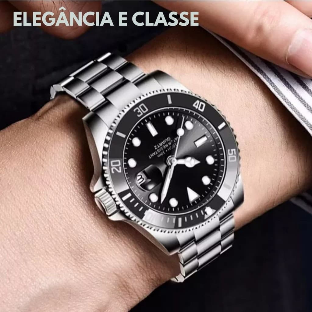 Relógio Masculino a Prova d'agua Moda Homem Elegante Social Presente Qualidade Premium