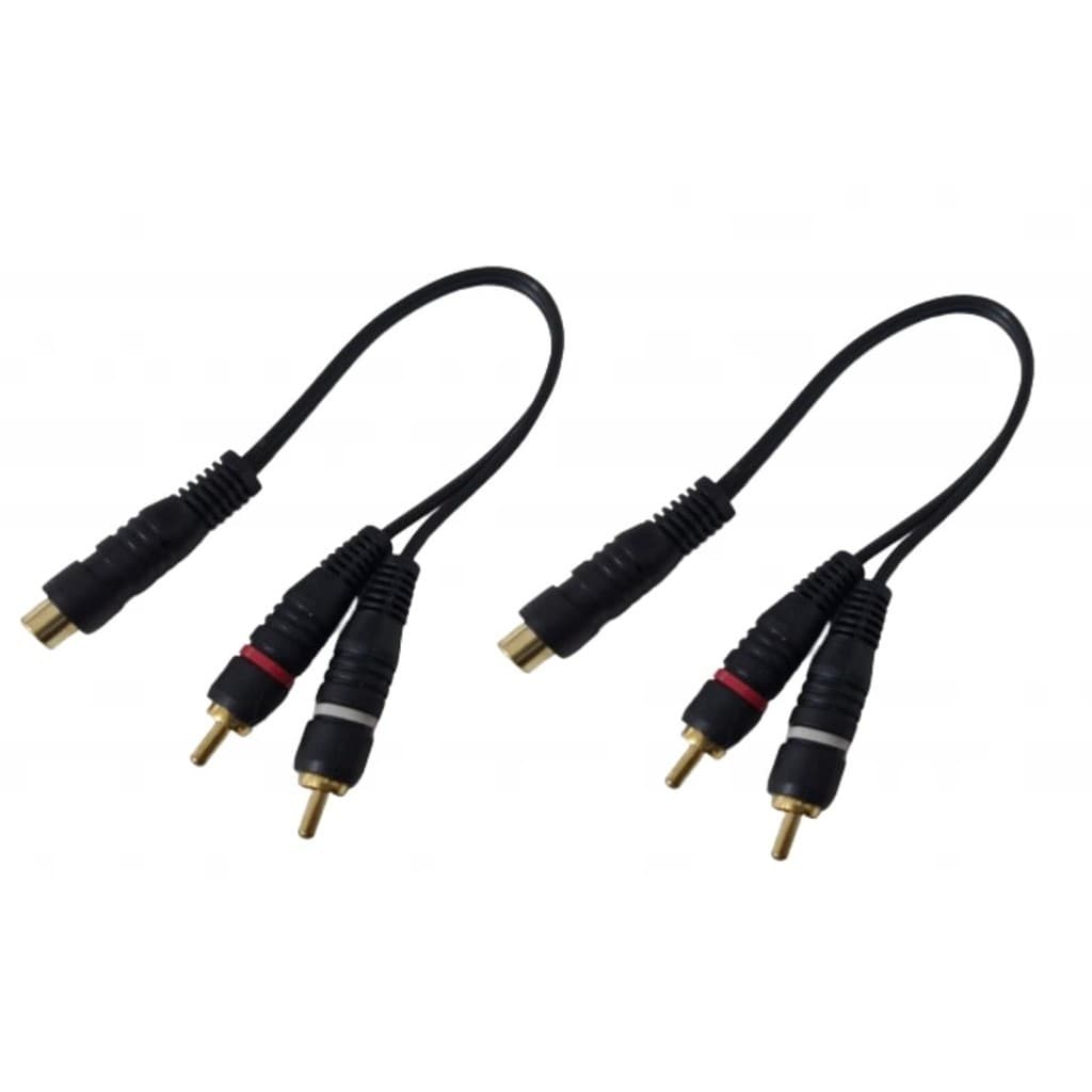 Kit 2 Cabos Automotivo Y 2 Machos 1 Fêmea Pontas De ouro 3MM