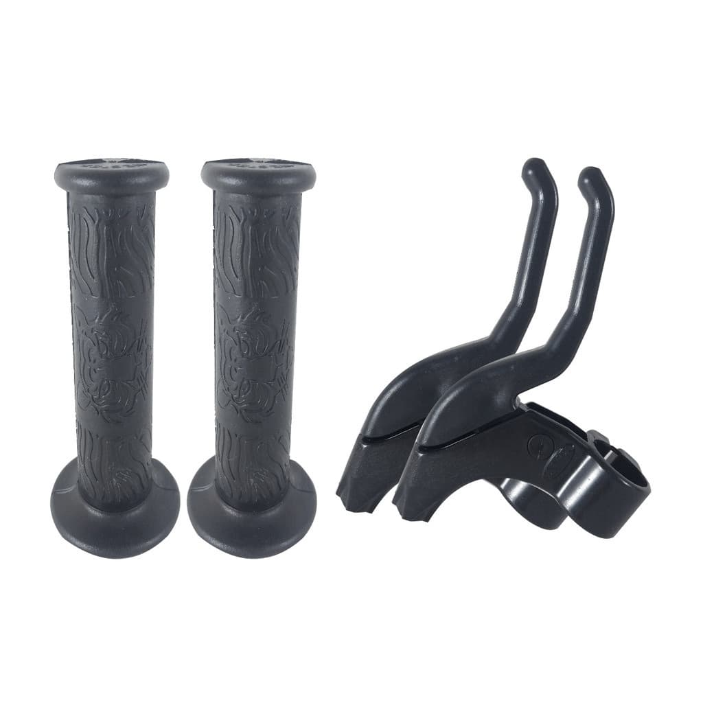 KIt Manopla e manete de freio bike aro 16 Preto