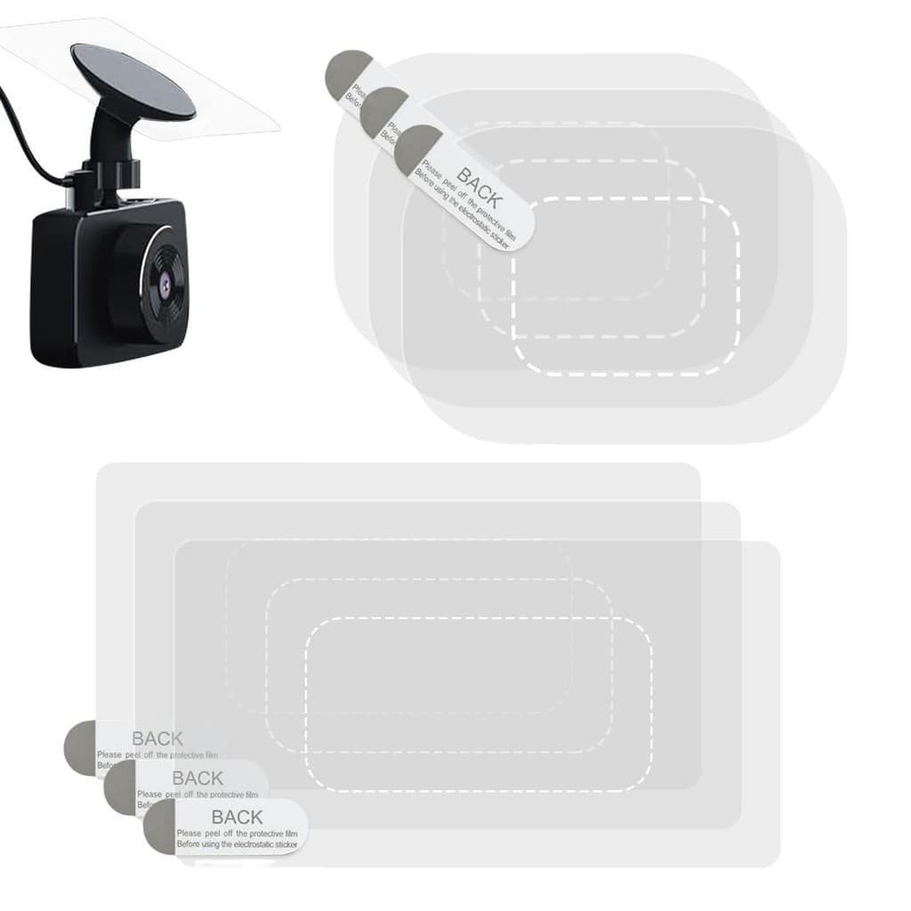 6 Pçs Dashcam Pára-Brisa Adesivo Adesivos Eletrostáticos Para Traço Cam Transparente Filme teasobr