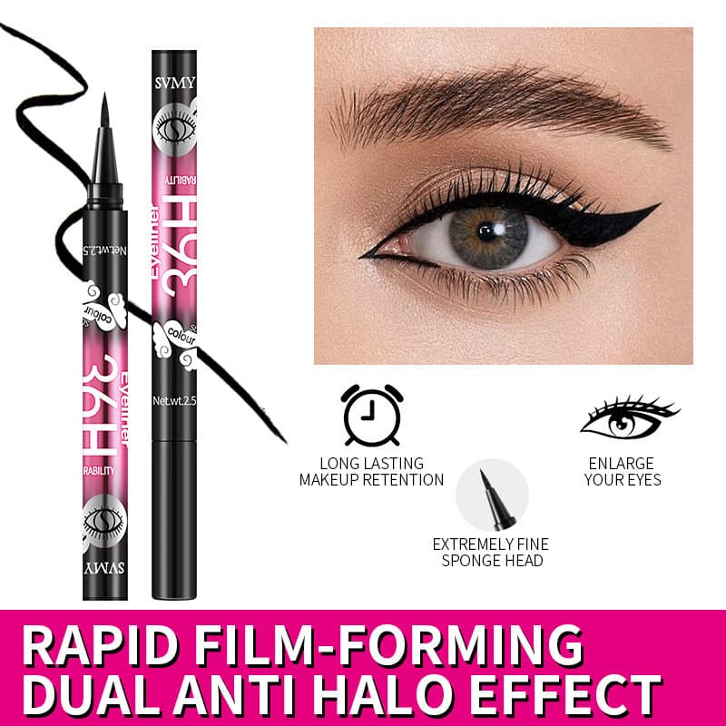 Delineador de olhos fino à prova d'água de longa duração não fácil de manchar Silky Eyeliner Fácil de aplicar Maquiagem
