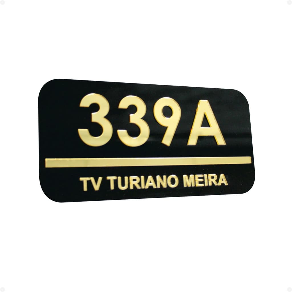 Placa de Endereço e Número Para Casas, Condomínios, Empresas - 15x25cm