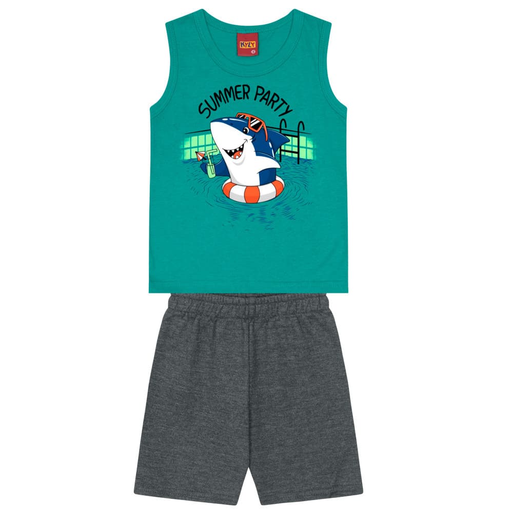 Conjunto Kyly Infantil Masculino Camiseta + Bermuda