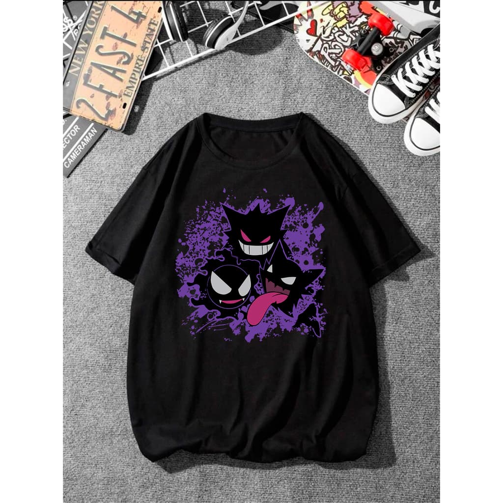 Camiseta Gengar Evoluções  Unissex 100% Algodão - Envio mais que Rápido